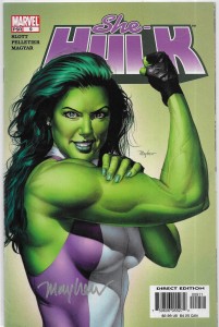 She-Hulk 9/2005 + Autograf Mike Mayhew COA